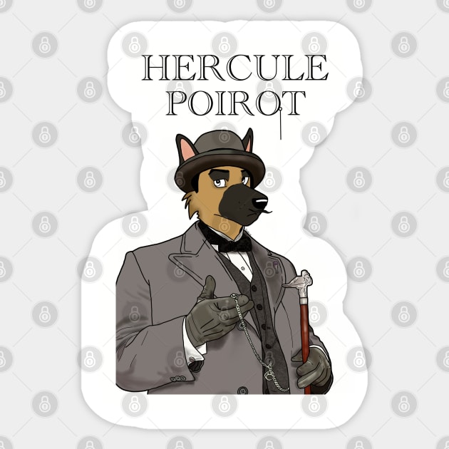 Poirot Furry Sticker by PandaNDesigns